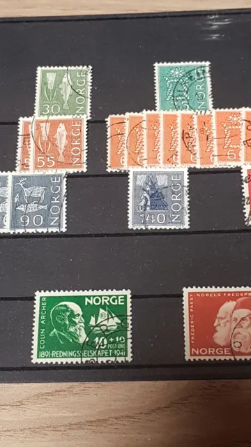 Konvolut / Lot 2 - alte Briefmarken aus Norwegen - Norge 3