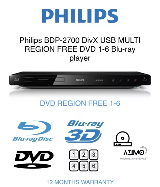 1-1-231393 reproductor blu ray philips bdp2100-12 negro