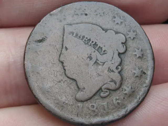 1816 Matron Head Large Cent Penny- Good Details