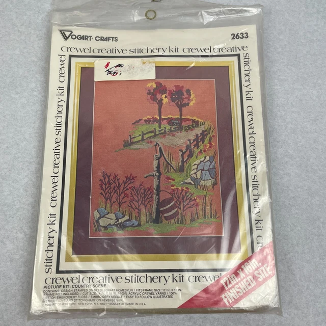 Lot De Kits De Broderie Vintage Vogart Crafts - Broderie Crewel, Couture Créative