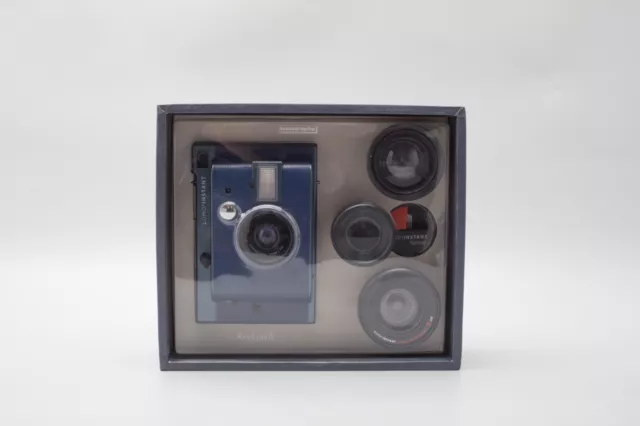 Lomography Lomo'Instant Camera (Reykjavik), 3 Lenses & Splitzer, Blue