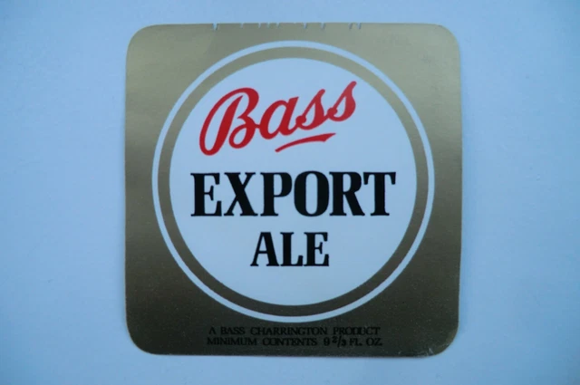 MINT BASS CHARRINGTON BASS EXPORT ALE 9 2/3 fl oz BREWERY BEER BOTTLE LABEL