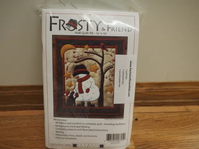 Edredón de pared Rachel's of Greenfield 13x15" FROSTY & FRIEND Navidad Invierno KIT