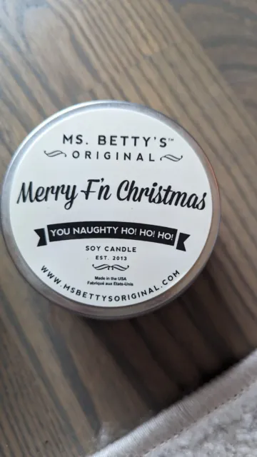 Ms. Betty's Original ~ Merry f'n Christmas Soy Candle Holiday spice