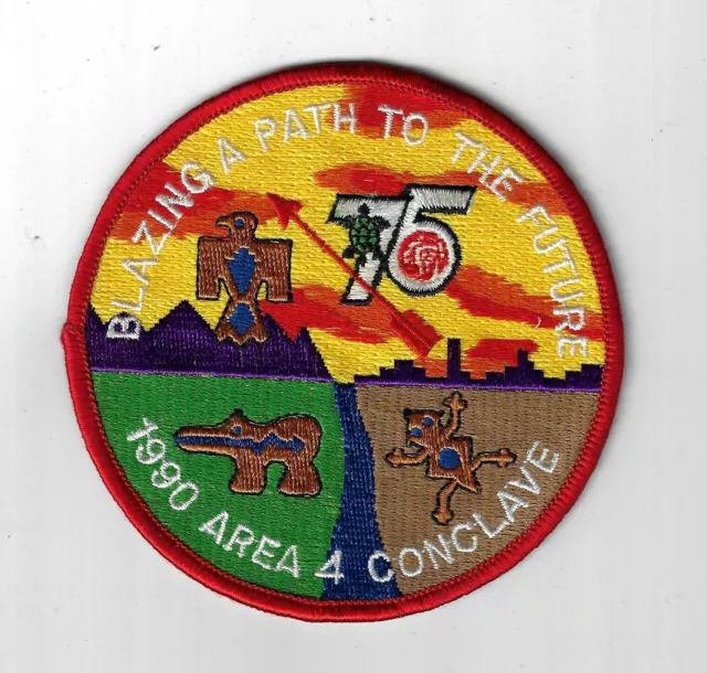 1990 OA Conclave Area 4 Blazing A Path To The Future RED Bdr