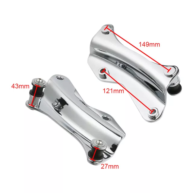 Kit Fixation à quatre points pour Harley Davidson CVO Street Glide 15-23 chrome