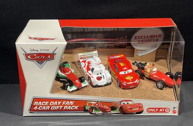 DISNEY PIXAR CARS Race Day Fan 4-Car Gift Pack $49.99 - PicClick