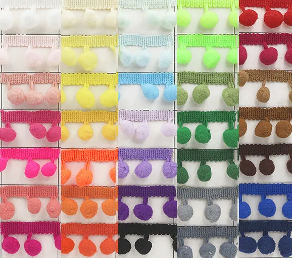 Pom Pom Trim Sewing Craft  36 Different Colours : Size : 12mm  #10