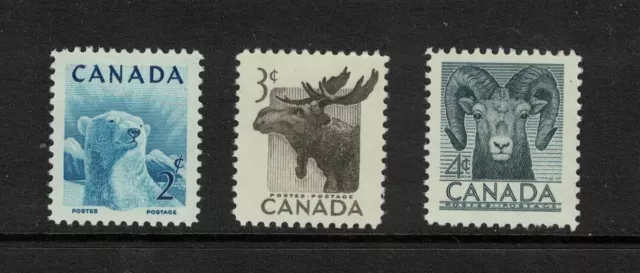 canada stamps - 1953 national wild life week -  mint NH  sg447-449 sc322-324