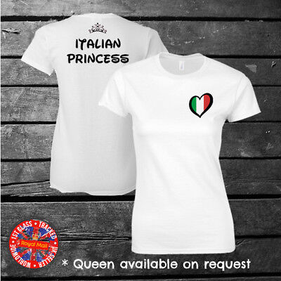 Principessa ITALIANA T-shirt Italia Italia Kids Donna Regina Regalo Ragazze