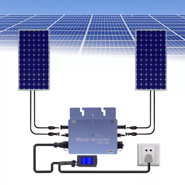 DC54V MPPT Solar WVC-600W LCD Grid Tie Micro Inversor