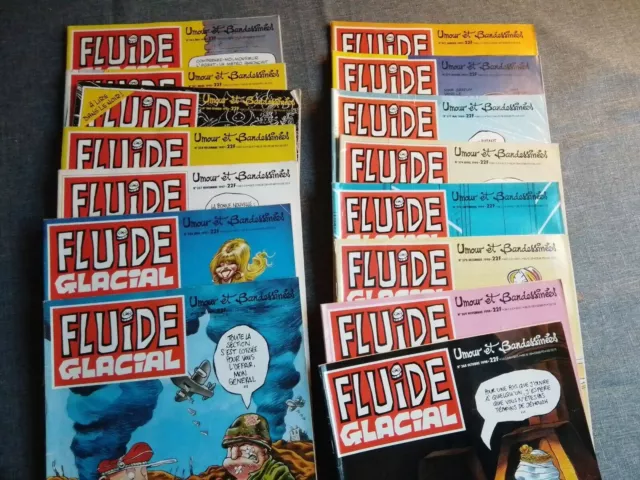 Lot De 15 Revues Fluide Glacial 1998 Et 1999 Principalement.