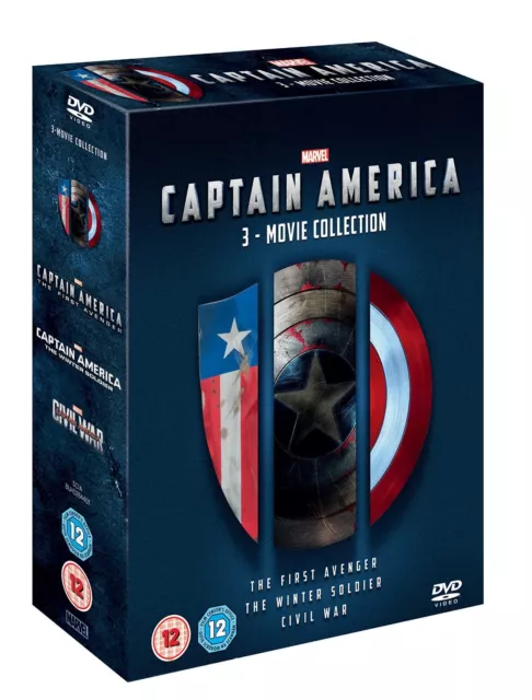 Captain America 1-3 Movie Collection 1 2 3 Dvd Box Englisch