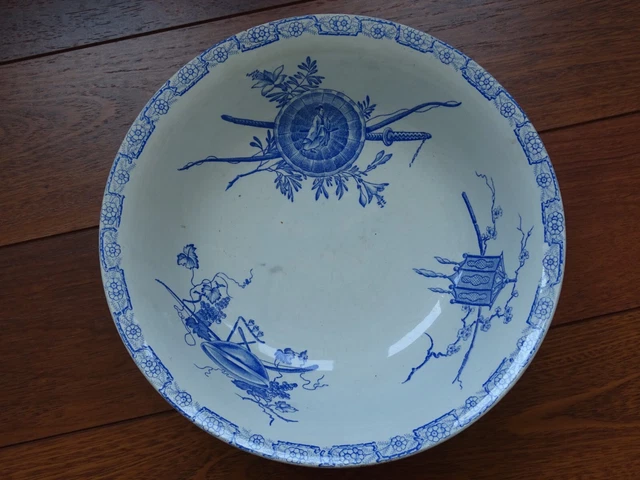 Meuble de toilette Napoléon III époque XIXe Bois et faïence K&G