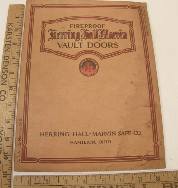 ANTIQUE c1920 HERRING HALL MARVIN SAFE CO BANK BUSINESS VAULT DOOR CATALOG ANTIQUE c1920 HERRING HALL MARVIN SAFE CO BANK BUSINESS VAULT DOOR CATALOG