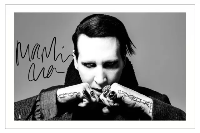 MARILYN MANSON Signed Autograph PHOTO Fan Signature Gift Print MUSIC