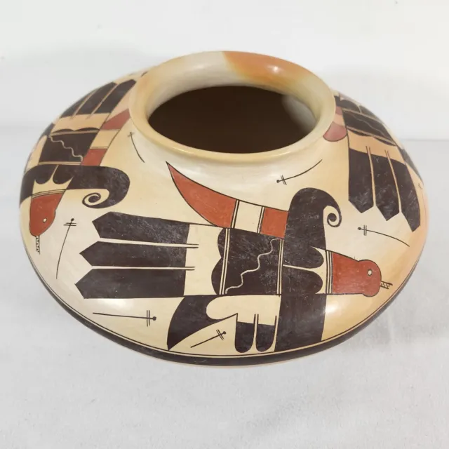 Signed Hopi Polychrome Pottery Jar 12" x 6-3/8" Rachel Sahmie Nampeyo 1956-2022