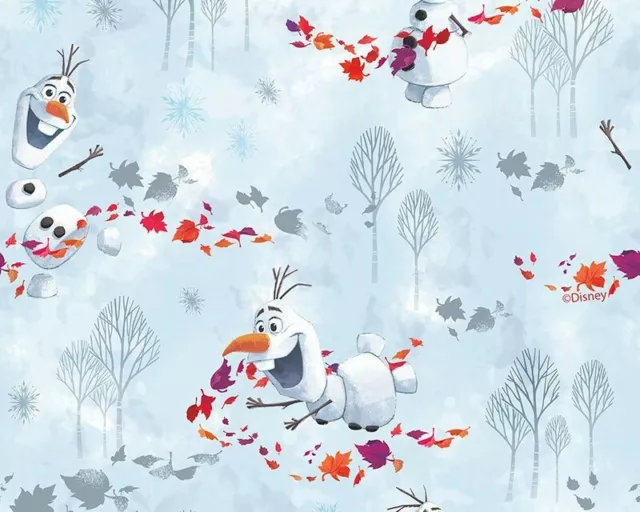DISNEY Frozen Olaf Elsa Anna Snowman cotton kids digital print snow FQ Fabric
