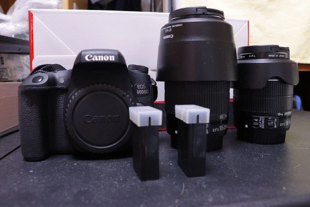 CANON EOS 8000D DSLR Camera with 18-55mm & 55-250mm Lens Set From