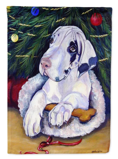 Christmas Tree with Harlequin Great Dane Flag Garden Size 7172GF
