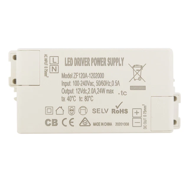 ZF120A-1202000 24W 12VDC AC/DC Adapter LED Treiber für Lampen Konstante Spannung