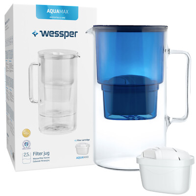 Aquamax Filtro acqua Wessper Krug CrystalLine Mint 2.5L con 2 cartucce filtranti AquaMax 