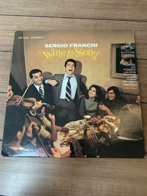 Sergio Franchi Wine & Song LP Vinyl Record 1968 RCA LSP-4018