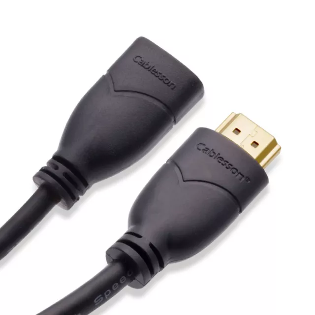 Basic 0.2 - 3m HDMI EXTENSION Cable Male to Female High Speed 3D UHD TV v2.0/1.4