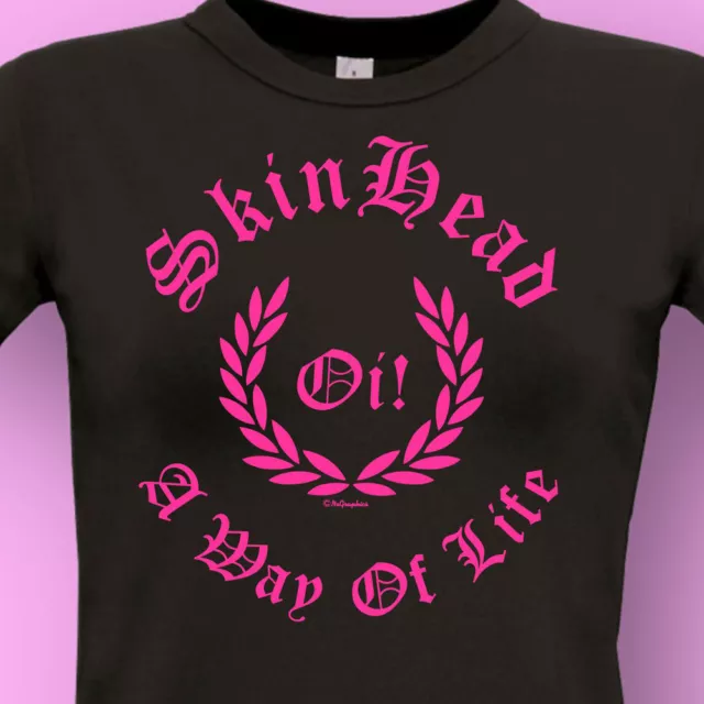 SKINHEAD LADIES T SHIRT !! A Way Of Life - Oi  !! MoD SkA  SCOOTER & RUDE GIRL