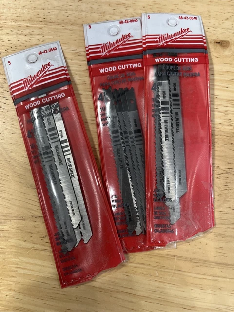 Lot Of 3 (5-pk) 48-42-0540 Milwaukee 10T, 4" Length Bi-Metal Jig Saw Blades