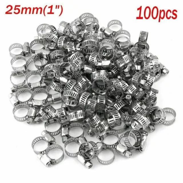 Pince Clip de serrage Pour tuyau 100pcs Vis sans fin Clips Assortiment