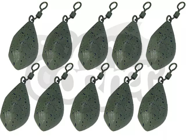 10 x Carp Lead Weights Tri Bomb Style Ledger 1.125 2oz 2.5oz 3oz Fishing Leads