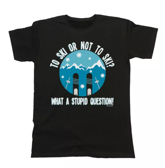 T-shirt da uomo SKI or Not sci biologico regalo per compleanno divertente