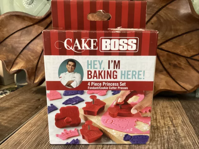 Brand New Cake Boss Decorating Tools 4-Piece Princess Fondant Press Set