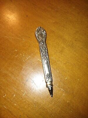 Vintage Old Silver Knife Spoon Ornate Victorian Unique Decorative Handle Pen