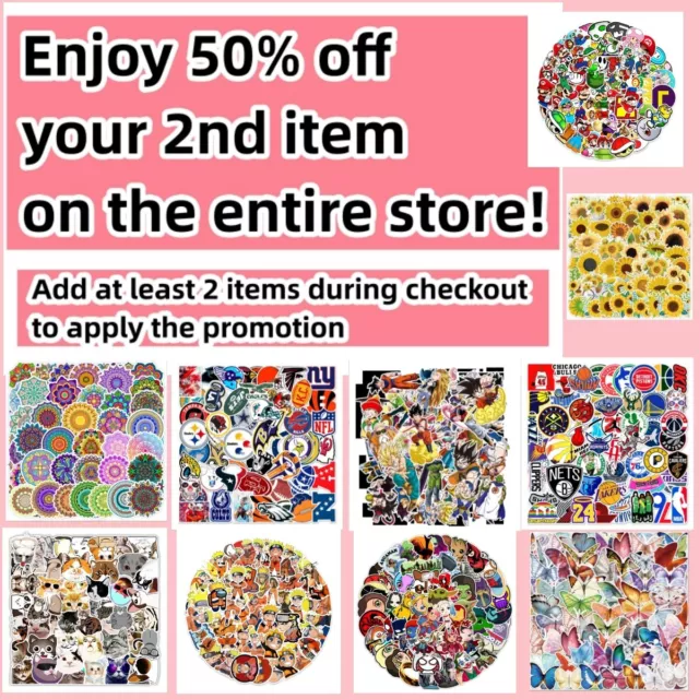 50 Pcs Stickers Mandala Boho Symbol Flowers Luggage Skateboard Laptop Car Vinyl 2