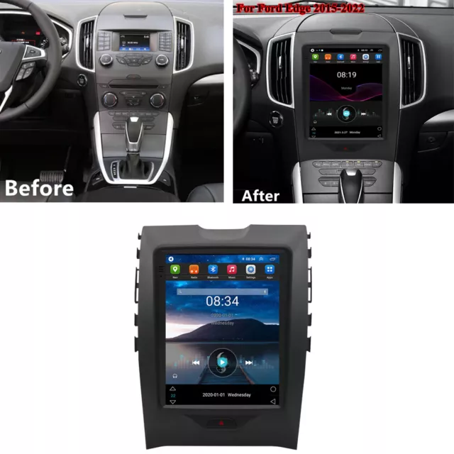 9.7 inch Vertical Android 12 Stereo Radio GPS Navigation For Ford Edge 2015-2022