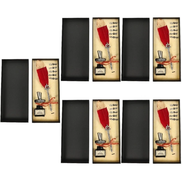 5 Sets Wedding Sign Pen Federkiel-Set Antiker Federfüller Geschenkset Geschäftsa