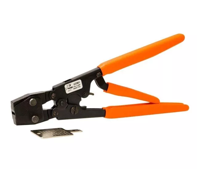 SharkBite UC961 50 lbs. Crimping Force PEX Clamp Tool with 8 in. Orange Handle