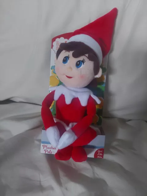 Plushee Pals Elf On The Shelf Plush Girl 17" Christmas Light Skin-Blue Eyes