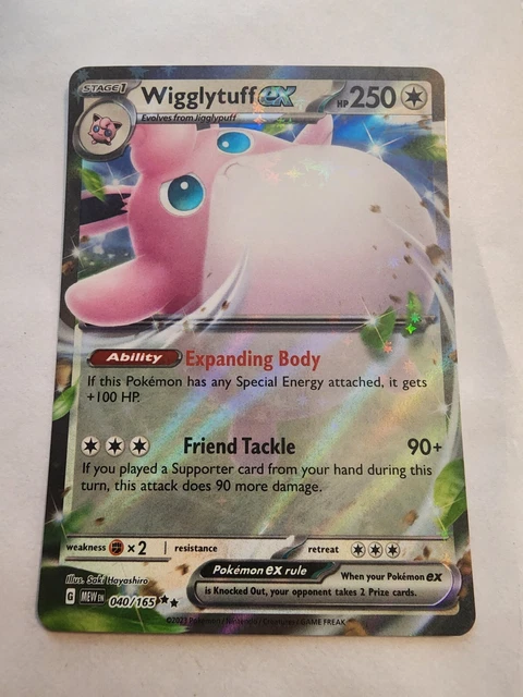 Pokémon TCG Wigglytuff ex Scarlet & Violet - 151 040/165 Holo Double Rare