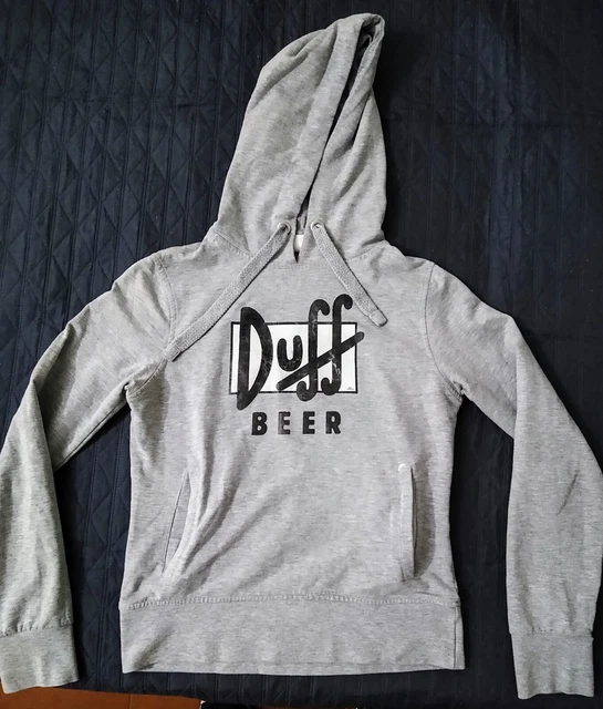 FELPA GRIGIA UOMO donna Duff Beer I Simpson The Simpsons S size