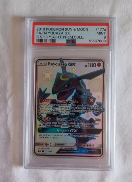 2019 Pokemon Hidden Fates Shiny Rayquaza GX 177A BGS 10 PRISTINE Ultra  Premium