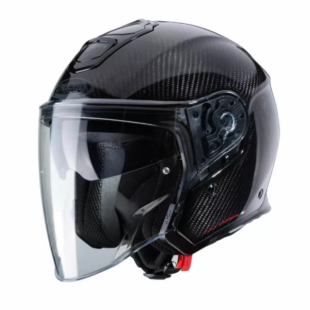 Caberg Flyon Carbon Casco Jet In Fibra Di Carbonio Con Doppia Visiera Taglia Xl