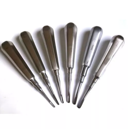 1Sets/6pcs Dental Teeth Elevator Luxating Tooth Extraction Apical Root Tip 1-6#