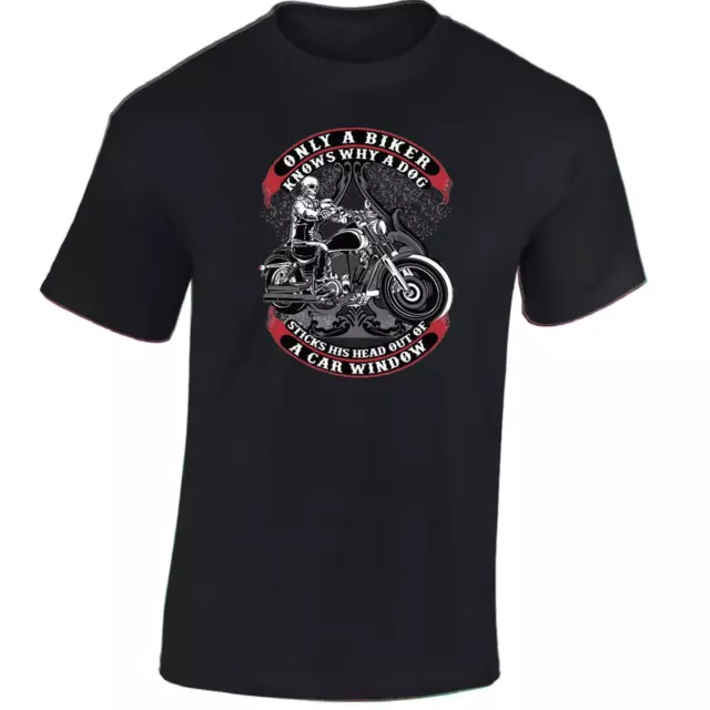 T-shirt Only A Biker divertente moto teschio moto motociclista pilota abbigliamento da Haloween