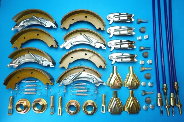 Twin Axle 200x50 Trailer Brake Shoe & Cable Kit for Knott LT85G IFOR WILLIAMS