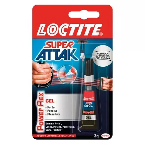 Colla Loctite Henkel Super Attak Power Flex gel forte preciso flessibile 3 gr