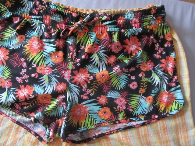 Short Femme MATINAL Taille 36 - Jaune/orange à Carreaux - Coton/élastane - Neuf Avec étiquettes