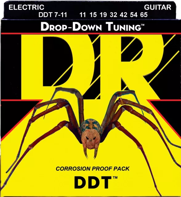 DR DDT7-11 Drop Down Extra Heavy 011/065 Muta Corde per Chitarra Elettrica 011/0